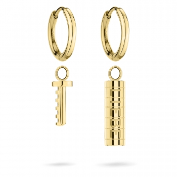 LJ-1410-E-30 LIEBESKIND BERLIN Valentines Creole aus Edelstahl, IP Gold